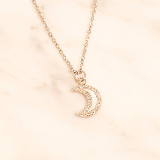 CZ Crescent Moon Charm